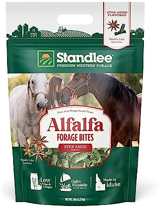 standlee Premium Western Forage Alfalfa Forage Bites, 5 Lb Bag (Star Anise)