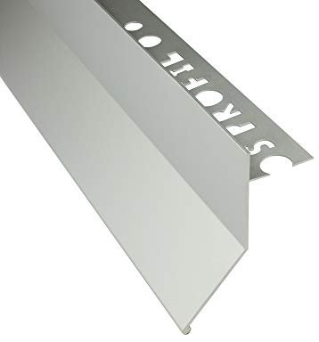 Alu L-Profil Balkon Terrasse abtropf Fliesenschiene Profil Schiene silber L300cm 10mm