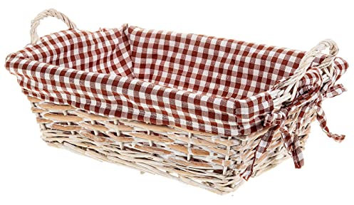 SIDCO Brotkorb Brotkörbchen Brötchenkorb Frühstückskorb Korb m. Textileinlage Körbchen