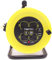 25 Metres Four Socket Open Cable Reel Extension Lead with Winding Handle 13A 4 Socket Thermal Out and Power Switch High Visibility Cable