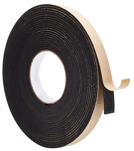 BENECREAT - Bandas de sellado de espuma negra, 10 m, cinta autoadhesiva, 20 mm x 3 mm, corte frío para puertas y muebles, coches, altavoces, equipo deportivo