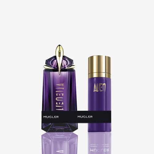 MUGLER Alien Eau De Parfum, Perfume Para Mujer, Ambarino, Amaderado y Floral, Fragancia Excepcional, Recargable, 90 ml + MUGLER Alien Desodorante Perfumado En Spray, 100 ml