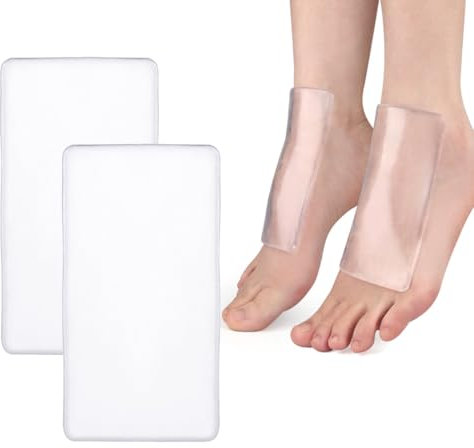 RAMGLYO 2 Stück Knöchel-Gel-Pads für Stiefel, Entlasten Druck und Verbessern die Durchblutung, für Eislaufen, Hockey（Quadratische）