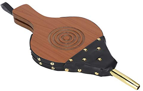 KRXSOBNV, Fireplace Blower Wooden Bellows for BBQ Camping Picnic, Easy Air Push, Comfortable Hold, Portable ，Bellows