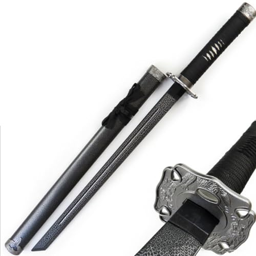 Spada da samurai in legno, bokken curvo da allenamento con fodero, puntello Katana per cosplay, esposizione e decorazione da collezione