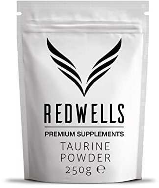 Taurine Powder REDWELLS No Additives Amino Acid GMO Free Vegan - 250g Pack