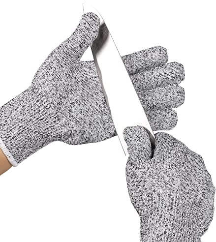 ThreeH Gants Anti coupures Gants de travail respirants de protection des mains pour la coupe, le jardin et la cuisine GL02 L