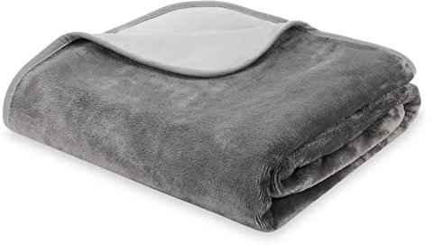 PETTOM Hundedecke Wasserdicht, Hundedecke Warm und Kalt Doppelseitig, Haustierdecke Grau für Sofa Bett, Decke Hund Katze 100 x 75 cm