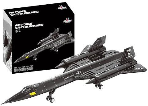 APOSTROPHE Games SR-71 Blackbird Jet Building Block Set – 184 Pcs Toys Set – Plane Toy for Kids Older Than 10 and Adults – Compatible with All Building Bricks