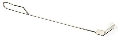 Zunedhys Rastrillo de fresno de carbón de acero inoxidable para barbacoa, rastrillo de ceniza, póquer para ahumador de carbón, estufa de leña, color plateado