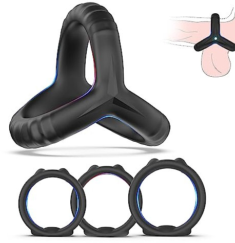 Silicone Male Penis Cock Enhancing Ring Set Sex Toys for Men, 4 Sizes Cock COC Rings, Men Pleasure Ring for Couples Gay Mens Sex Toys4Couples Toys4Mens & Women UK for Erection Enhancing