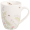 Clayre & Eef Tasse 350 ml Weiß Porzellan Blumen Trinkbecher