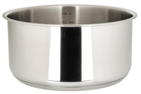 Sitram 715014 Casserole Inox amovible Gamme SITRAMOVIBLE ARPEGE Ø 20 cm H 10 cm - Avec marquage litres - Tous feux dont induction - vendu sans le manche