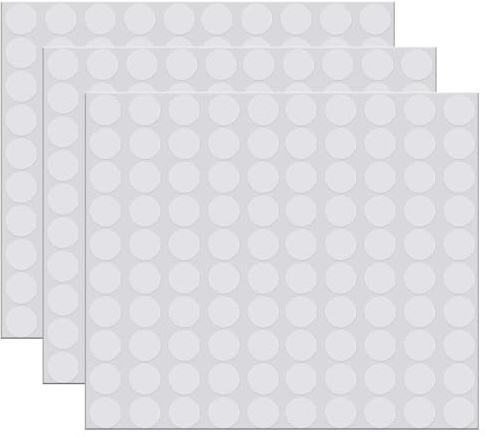 WeddHuis 300 pièces Points de Colle Double Face, Amovible sans Traces, Autocollantes Points Arrière Dots, pastilles Rond pour Bricolage, Travaux Manuels (Transparent)