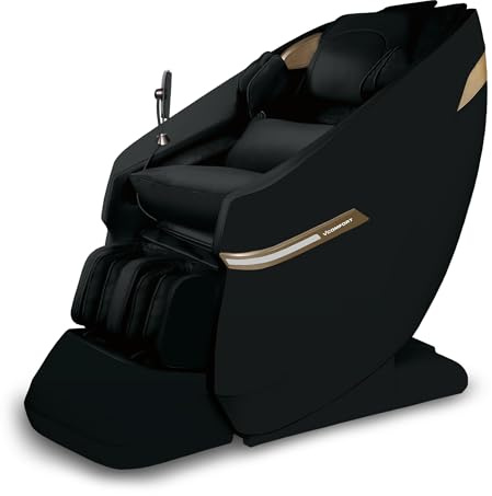 vComfort MeDiFit Pro Massage Chair – Full-Body Shiatsu, Kneading, Rocking & Air Compression | Heat Therapy, Zero Gravity, Voice Control | 22 Auto Programs | 2025 Enhanced Edition (Black)