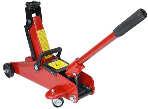 HYCHIKA Hydraulischer Wagenheber Hydraulisch 2.0T, Rangierwagenheber mit Hydraulischer Kolben-Schnellhubpumpe, Hydraulikheber, 135-320 MM Hubbereich, für Limousine, SUV, Reifenwechsel Ersatz