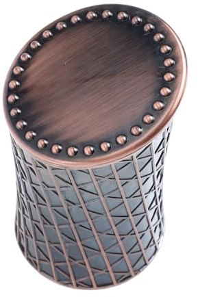 LRXIYODE Vaso de Dados Retro de Metal Diseño Grabado Color Cobre Antiguo Multifunción para Bar y Juegos Accesorio Decorativo y Versátil para Entretenimiento en Fiestas y Reuniones