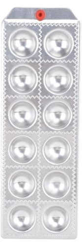 Bewinner 12-håls Raviolipress, Rund Aluminiumlegering Pastamaskin med 12 Håligheter, Lätt Att Rengöra Köksredskap för Dumplings, Pelmeni, Pierogi och Hemlagad Pasta
