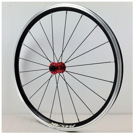 Rueda Delantera BMX 20 406 451 Ruedas de Freno en V para Bicicleta Plegable 9 * 100mm Liberación rápida Llantas de Doble Pared de Aluminio, 2 rodamiento Sellado, 520g(Red hub,406)