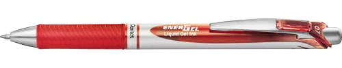 Pentel 0.7 mm Energel Xm Gel Pen Retractable - Red (Pack of 12)