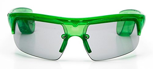 LED Leuchtbrille Party Ohne Kabel Men-Style Grün mit 9 Led Partybrille Karneval Fasching Neon Sonnenbrille