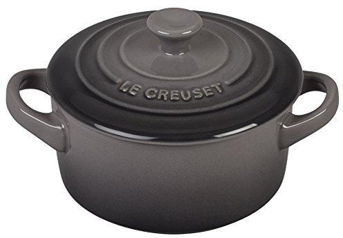 Le Creuset PG1160T-087F Stoneware 8OZ. Mini Round Cocotte-Oyster