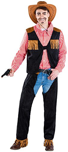 TecTake dressforfun Déguisement pour Homme Cowboy | Chaps de Cowboy + Gilet & Chemise | Western shérif Carnaval (XL | no. 300567)