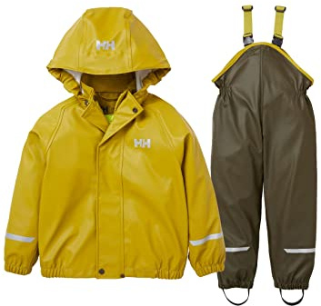 Helly Hansen Enfants Unisexe K Bergen 2.0 Pu Ensemble de pluie, Vert, 7
