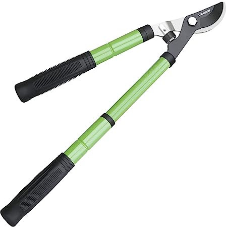 GARDENWORK Coupe-branches extensible avec action composée, 43,2 à 58,4 cm, lame tranchante SK5 pour couper des arbustes et des branches de 5,1 cm
