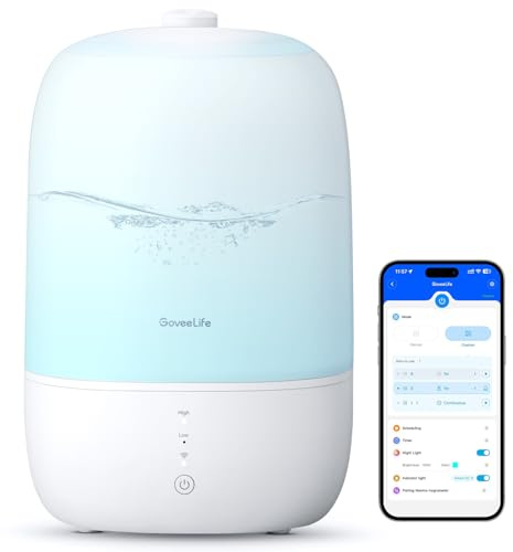 GoveeLife Smart Humidifiers for Bedroom, 3L Top Fill Cool Mist Humidifier