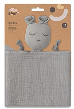 Schmusetuch Schnuffeltuch Musselin mit Bärenkopf Kuscheltuch - doudou petroleum