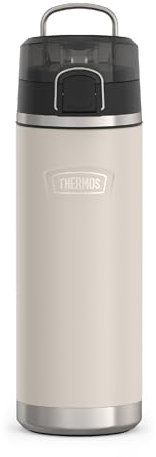 THERMOS ICON SERIES Stainless Steel Water Bottle with Spout - 24 Ounce, Sandstone - Vacuum Insulated Water Bottle with Lid