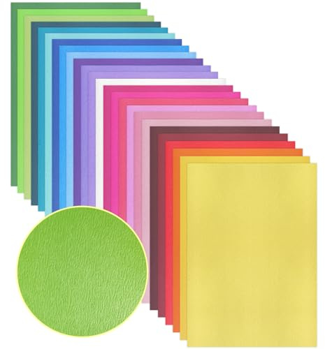 100 x strukturkartong, färgglatt papper, DIN A4, 210 x 297 mm, 180 g, strukturpapper, linnepräglat, tryckbart tonpapper för scrapbooking, korttillverkning, stansning och andra pappershantverk – 25