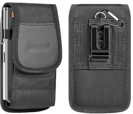 CERFFOOL 6.1 to 6.8 Inches Vertical Cell Phone Case Nylon Belt Clip Holster Smartphone Holder Carrying Pouch for iPhone 15 14 13 12 11 Pro Max XR X 8 7 6 Plus/Xiaomi/Samsung (XXL)