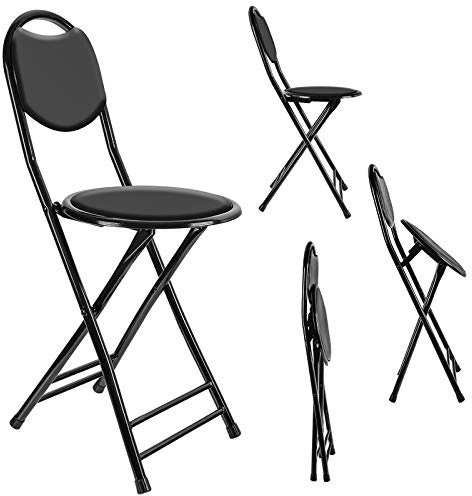 Folding Chair Padded Faux Leather Chair - Comfortable, Durable & Space-Saving Design For Home Office Or Dining