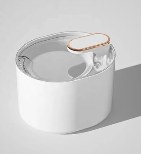 Fuente de Agua para Gatos, Bebedero de Gato, 3 litros de Capacidad, Silenciosa, con Filtro, Bomba de Agua, Cable USB y Adaptador UE Incluido. (Blanco)