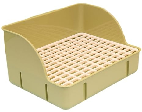 Bac à litière pour Lapin, bac à litière Anti-éclaboussures, Grand, Toilettes d'angle en Maille Plastique pour cochons d'Inde, Chinchillas et Hamsters, Articles pour Lapins