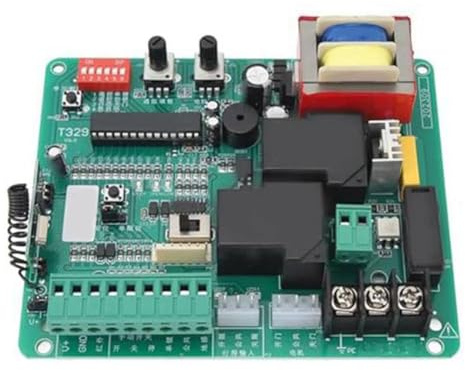 Ujjdwiurgh Placa de control de circuito, tablero de control automático de apertura de puerta, placa de control electrónico principal para motor de puerta corredera de 110 V