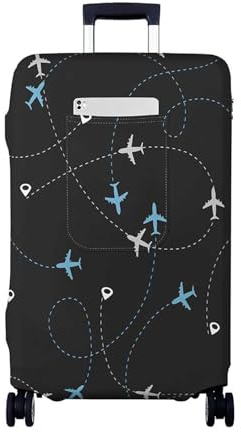 Morbuy Funda Maleta Cabina con Bolsillos, Funda para Maletas Elástico de Viaje Cabe Maleta 18-32 Pulgadas, Lavable Protectora de Equipaje de Viaje