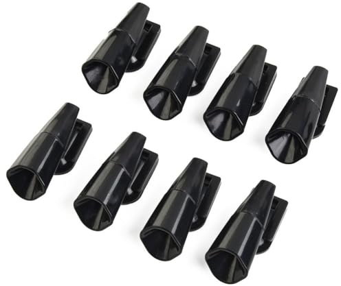 Micpointik 8 unidades ahuyentador ultrasónico de animales para perros y ciervos, zorros, plástico ABS, sistema de seguridad, color negro, universal, para todos los vehículos