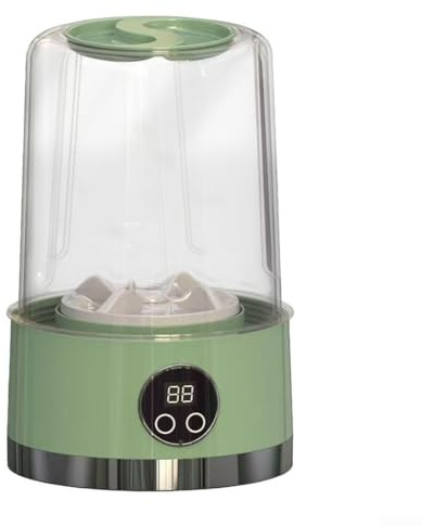 Mini nettoyeur de linge portable sans fil rechargeable pour sous-vêtements, chaussettes, culottes, design compact, 21 x 14 x 14 cm, économiseur d'énergie (vert)