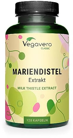 Cardo Mariano FEGATO | 1.000 mg (Estratto 35:1) | con 80% di Silimarina e 30% di Silibinina | Disintossicante | Altamente dosato | 120 capsule | Senza Additivi | Vegan | Vegavero®
