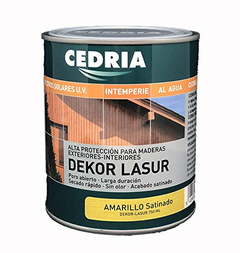 AMARILLO Lasur protector madera exterior al agua Cedria Dekor Lasur 750 ml