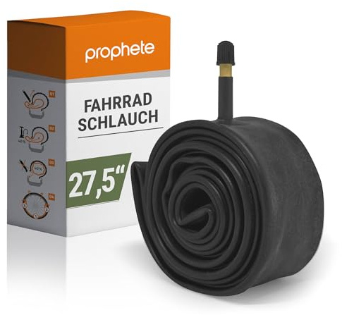 Prophete Unisex - Cámara de Aire para Adultos 27.5 x 1.9-2.125 47/57-584, válvula de Coche (40 mm) para Bicicleta, Color Negro, Talla única