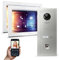 Goliath Hybrid - IP | Full-HD Video Türsprechanlage | App | 1-Fam | 2 x Full-Touchscreen 10 | Aluminium Unterputz Türstation | + Fingerprint | 180° Ultra-Weitwinkel | AV-IPS-545
