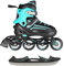 2in1 Inlineskates/Schlittschuhe Nils Extreme Lucky Schwarz/Blau ABEC7 Gr. 34-38 verstellbar