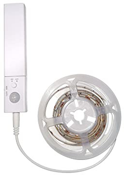Northpoint LED Streifen mit Bewegungsmelder tageslichtweißes Licht (3000K) inkl. Batterien Bewegungsmelder 100° Erfassungswinkel 3 m Reichweite
