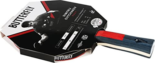 Butterfly Dimitrij Ovtcharov RUBY Tischtennisschläger | Eva-Technologie | ITTF zertifizierter Pan Asia Belag | anatomischen Griff | trainierte Spieler