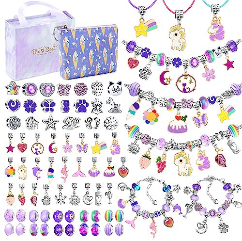 WEVOL Flicka Smycken Tillverkning Armband Leksakskit 5-13 År - Julklapp Och Födelsedagspresent