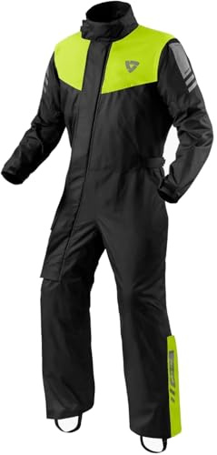 Revit Pacific 4 H2O Tuta antipioggia da moto in 1 pezzo, nero/giallo, 2XL